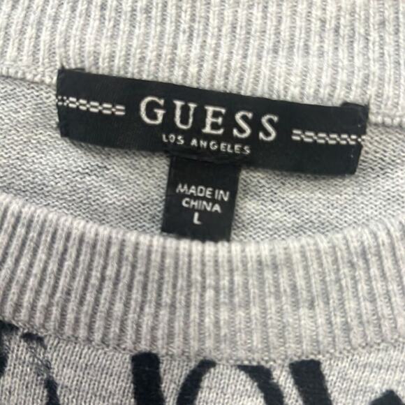 GUESS DAWSON MCM GRAFFITI SWEATER SIZE L - Picture 4 of 8